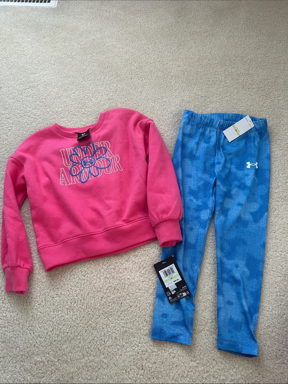 Girls 4t new nwt athletic matching outfit set daisy flowers sweatshirt top